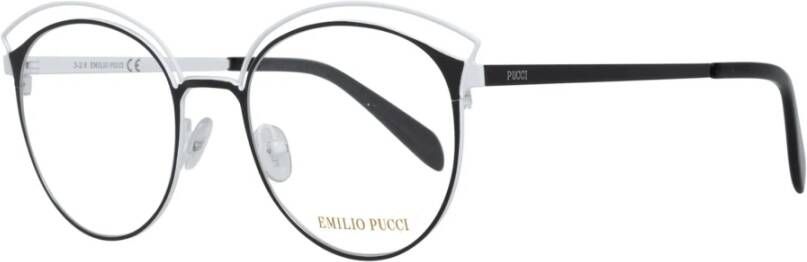 EMILIO PUCCI Zwarte Metalen Optische Frames voor Vrouwen Black Dames