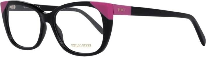EMILIO PUCCI Zwarte Stijlvolle Optische Frames Black Dames