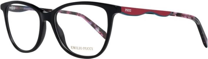 EMILIO PUCCI Zwarte Butterfly Style Optische Monturen Black Dames