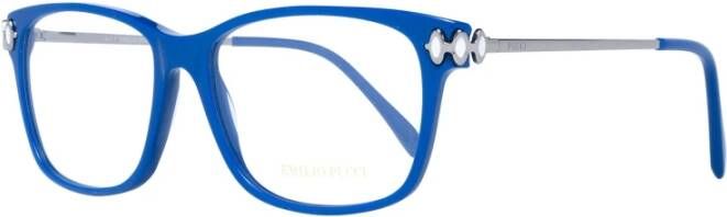EMILIO PUCCI Blauwe Rechthoekige Optische Brillen voor Vrouwen Blue Dames