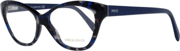 EMILIO PUCCI Blauwe Dames Optische Monturen Multicolor Dames