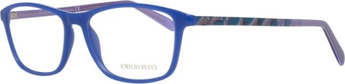 EMILIO PUCCI Blauwe Dames Optische Frames met Merkhoes Blue Dames