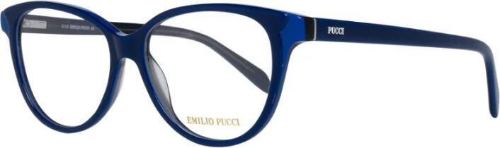 EMILIO PUCCI Blauwe Dames Full-Rim Optische Monturen Blue Dames