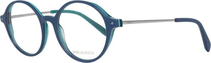 EMILIO PUCCI Blauwe Dames Optische Frames met Merkhoes Blue Dames