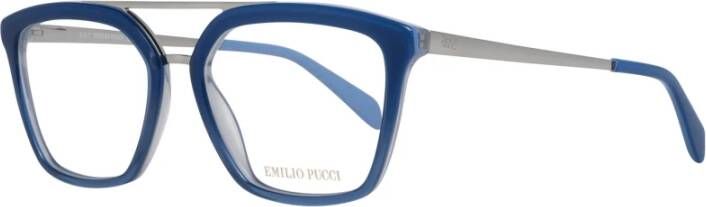 EMILIO PUCCI Blauwe Dames Optische Monturen met Veerscharnier Blue Dames