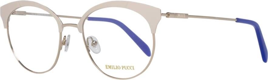 EMILIO PUCCI Gouden Metalen Optische Frames Beige Dames