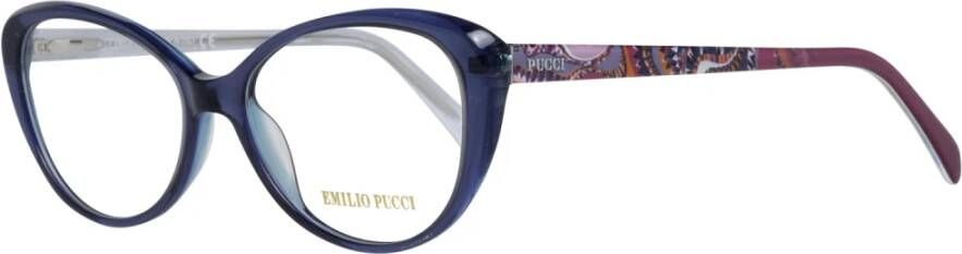 EMILIO PUCCI Blauwe Cat Eye Optische Frames voor Vrouwen Blue Dames