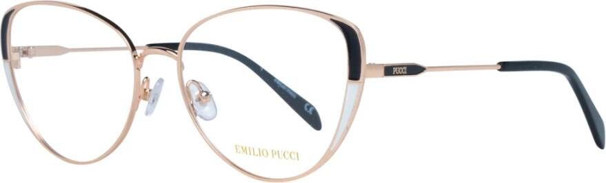 EMILIO PUCCI Rose Gold Cat Eye Optische Frames Pink Dames