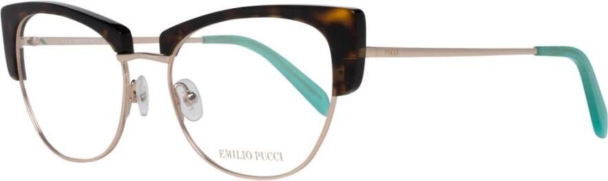 EMILIO PUCCI Bruine Dames Optische Brillen Volledige Rand Stijl Brown Dames