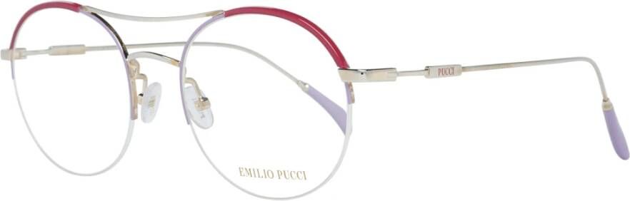 EMILIO PUCCI Multicolor Ronde Metalen Optische Monturen Multicolor Dames