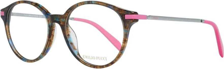 EMILIO PUCCI Multicolor Dames Optische Brillen Ronde Stijl Multicolor Dames