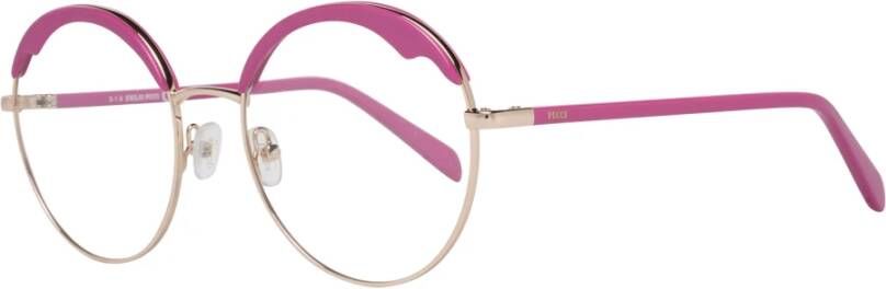 EMILIO PUCCI Rose Gold Vrouwen Optische Monturen Pink Dames
