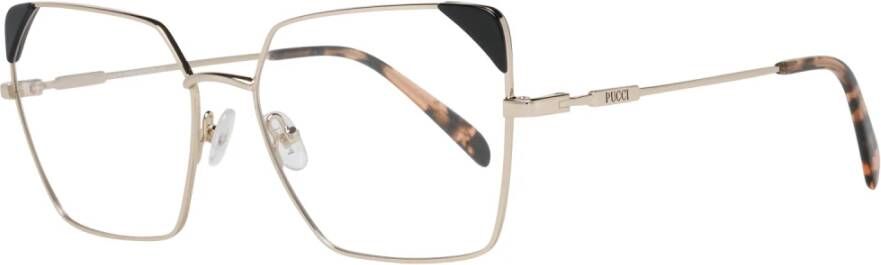 EMILIO PUCCI Rose Gold Vrouwen Optische Monturen Pink Dames