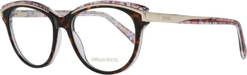 EMILIO PUCCI Bruine Vrouwen Optische Frames met Veerscharnier Brown Dames
