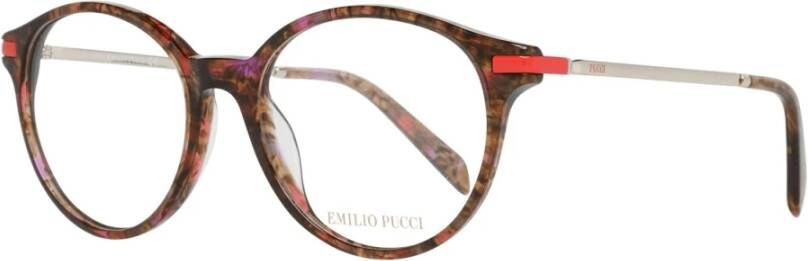 EMILIO PUCCI Bruine Ronde Vrouwen Optische Monturen Brown Dames