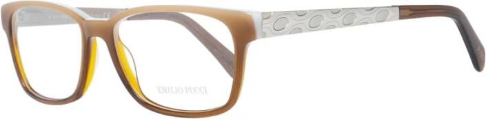 EMILIO PUCCI Bruine volledige rand rechthoekige optische monturen Brown Dames
