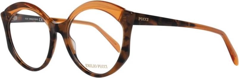 EMILIO PUCCI Bruine Butterfly Optische Monturen Brown Dames