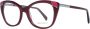 EMILIO PUCCI Bourgondische Butterfly Optische Frames met Hoes Red Dames - Thumbnail 1