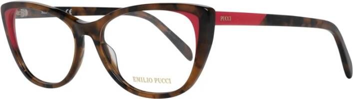 EMILIO PUCCI Bruine plastic optische monturen voor vrouwen Brown Dames