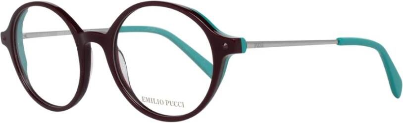 EMILIO PUCCI Bourgondische Dames Optische Frames met Hoes Multicolor Dames
