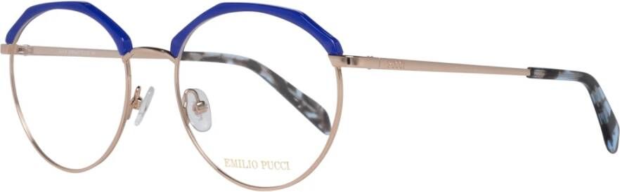 EMILIO PUCCI Paarse Gouden Metalen Dames Optische Brillen Purple Dames