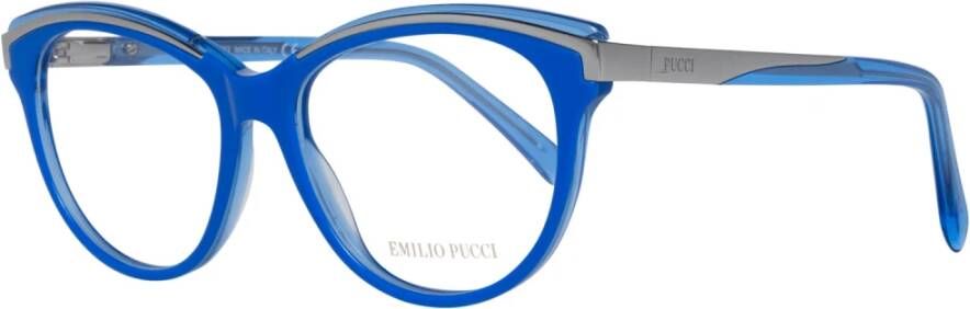 EMILIO PUCCI Blauwe Plastic Optische Frames voor Vrouwen Blue Dames