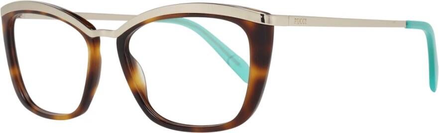 EMILIO PUCCI Bruine Dames Optische Monturen Metaal Plastic Brown Dames