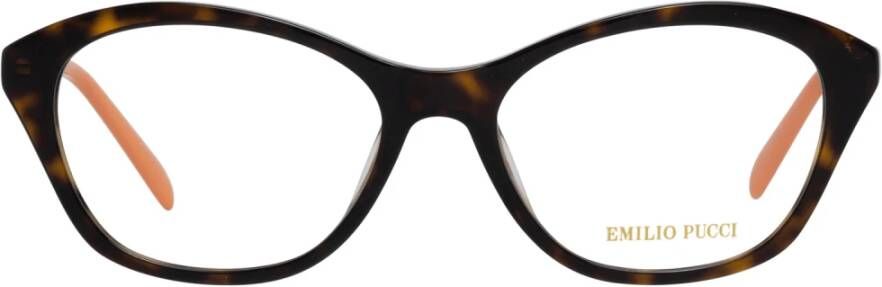 EMILIO PUCCI Bruine Vrouwen Optische Monturen Metaal Plastic Brown Dames