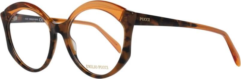 EMILIO PUCCI Bruine Butterfly Optische Monturen Brown Dames