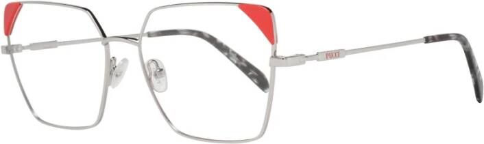 EMILIO PUCCI Stijlvolle Grijze Metalen Optische Frames Gray Dames