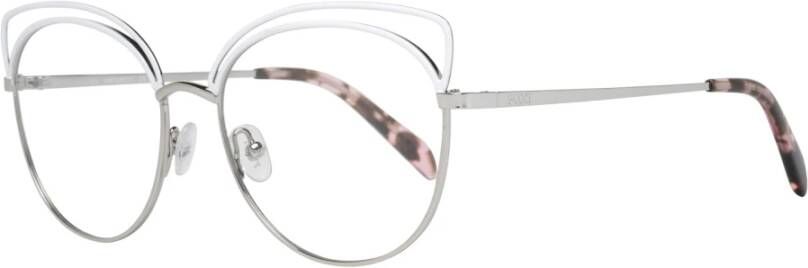 EMILIO PUCCI Grijze Metalen Plastic Optische Monturen voor Vrouwen Gray Dames
