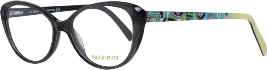EMILIO PUCCI Stijlvolle Ovale Kunststof Optische Monturen Multicolor Dames
