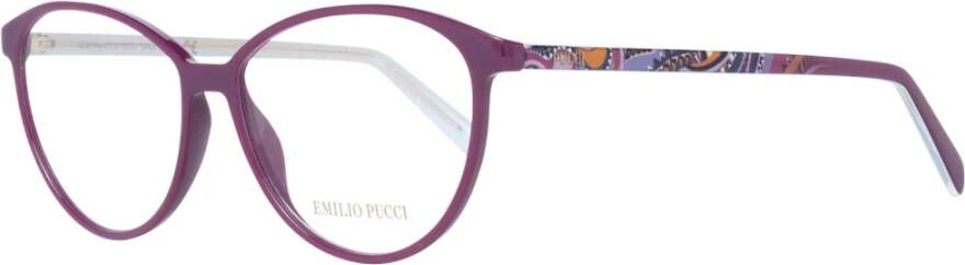 EMILIO PUCCI Paarse Ovale Optische Brillen voor Vrouwen Purple Dames