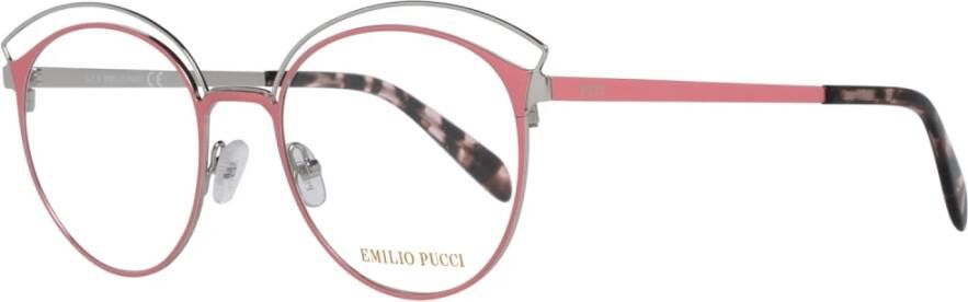 EMILIO PUCCI Roze Metalen Optische Monturen Pink Dames