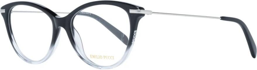 EMILIO PUCCI Cat Eye Spiegelende Optische Monturen Black Dames