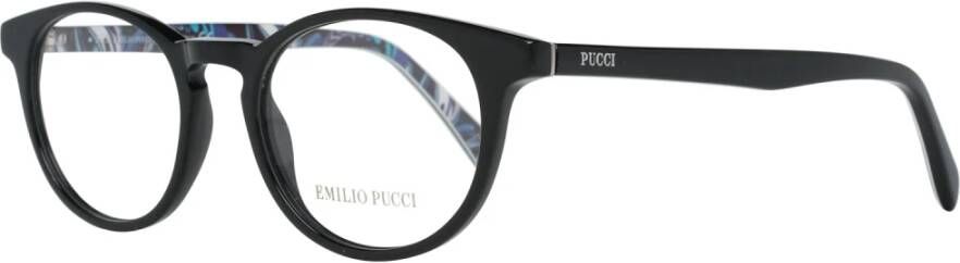 EMILIO PUCCI Zwarte plastic optische monturen voor vrouwen Black Dames