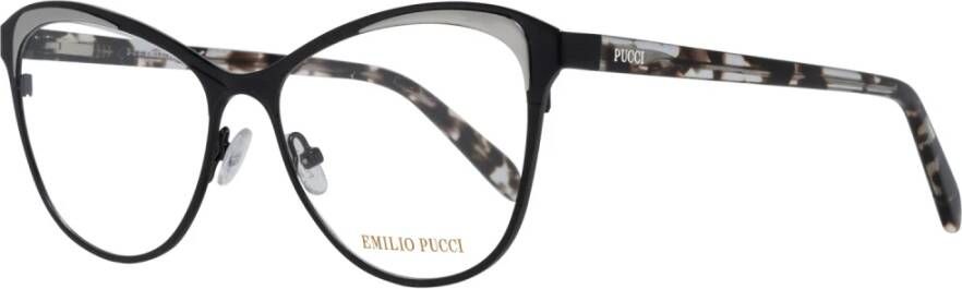 EMILIO PUCCI Stijlvolle metalen optische monturen met veerscharnier Black Dames