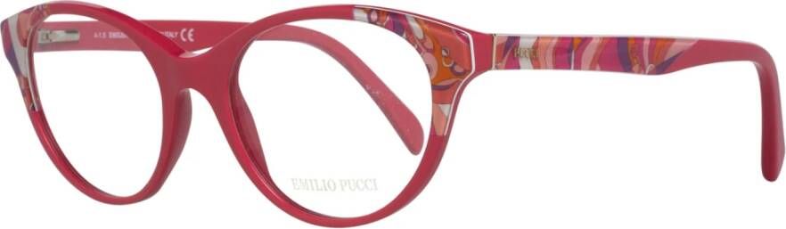 EMILIO PUCCI Rode Plastic Optische Brillen voor Vrouwen Red Dames