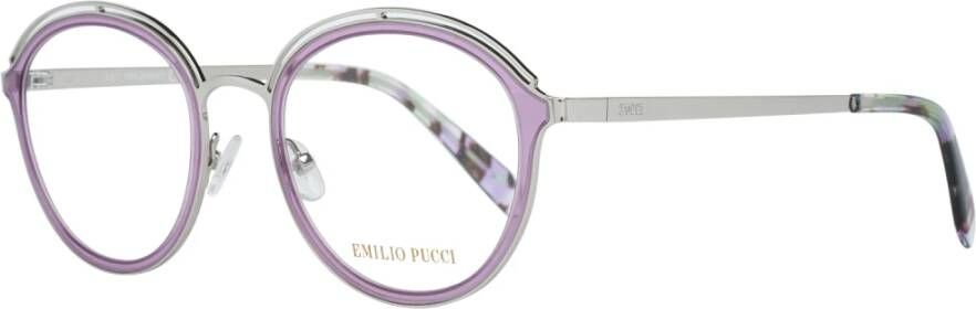 EMILIO PUCCI Stijlvolle Paarse Ronde Optische Monturen Purple Dames