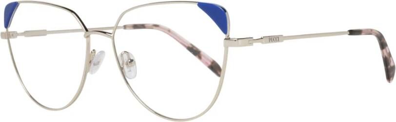 EMILIO PUCCI Gouden Dames Optische Frames met Merkhoes Yellow Dames