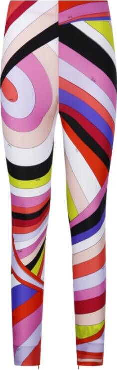 EMILIO PUCCI Oranje Roze Leggings Meerkleurig Dames
