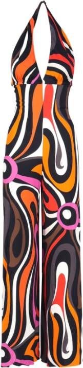 EMILIO PUCCI Nero Fuxia Jumpsuit Multicolor Dames