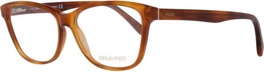 EMILIO PUCCI Bruine Kunststof Optische Brillen met Veerscharnier Brown Dames