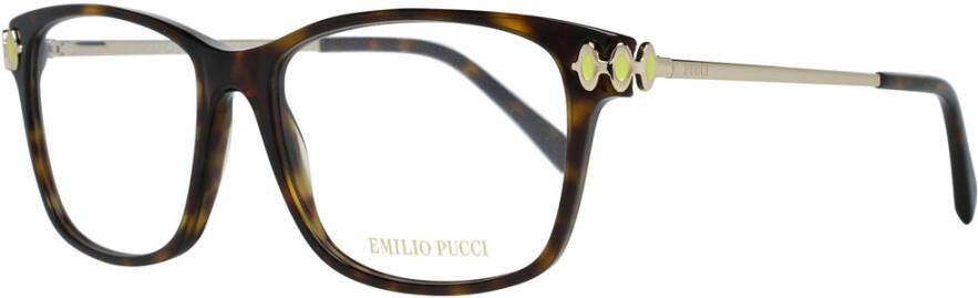 EMILIO PUCCI Bruine Dames Optische Monturen van Metaal & Kunststof Brown Dames
