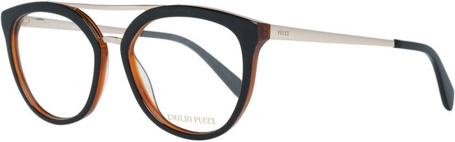 EMILIO PUCCI Zwarte ronde optische monturen voor vrouwen Black Dames