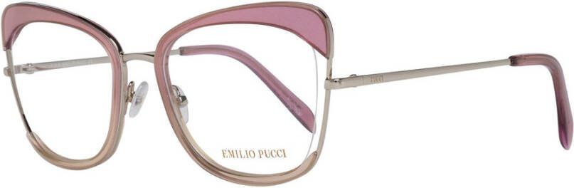 EMILIO PUCCI Stijlvolle Butterfly Style Optische Monturen Pink Dames