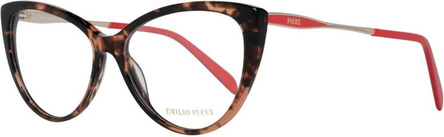 EMILIO PUCCI Bruine Plastic Optische Monturen voor Vrouwen Brown Dames