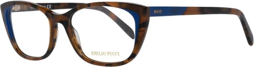EMILIO PUCCI Bruine Full-Rim Optische Monturen Brown Dames