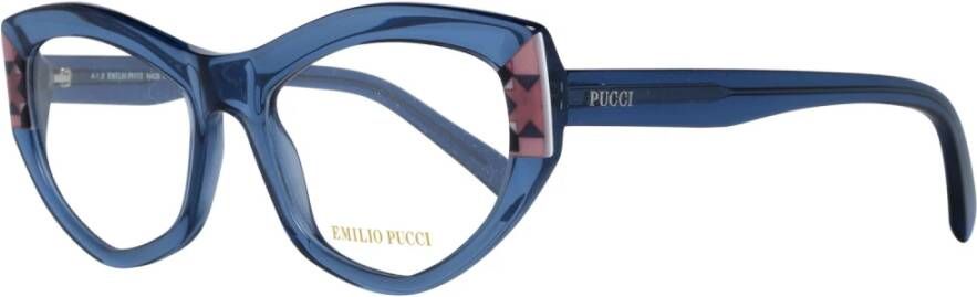 EMILIO PUCCI Blauwe plastic optische monturen met hoes Blue Dames