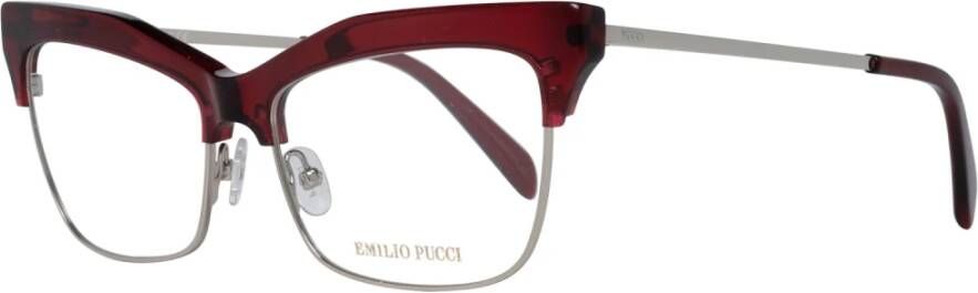 EMILIO PUCCI Rode Vrouwen Full-Rim Optische Monturen Red Dames